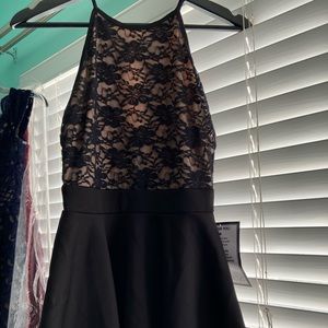Homecoming dress - Black and nude “Halter dress”
